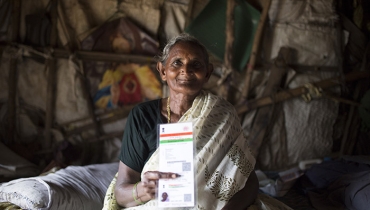 Suguna, one of the many women who has benefited from Aadhaar– her digital identity. © Bernat Parera