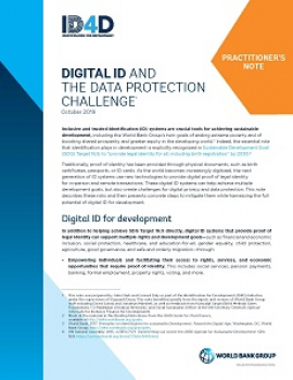 Digital ID and the Data Protection Challenge: Practitioner's Note